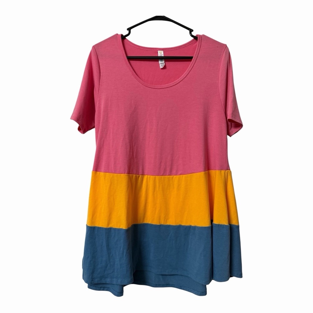 LulaRoe Colorblock Swing Tunic Top Stretch XS